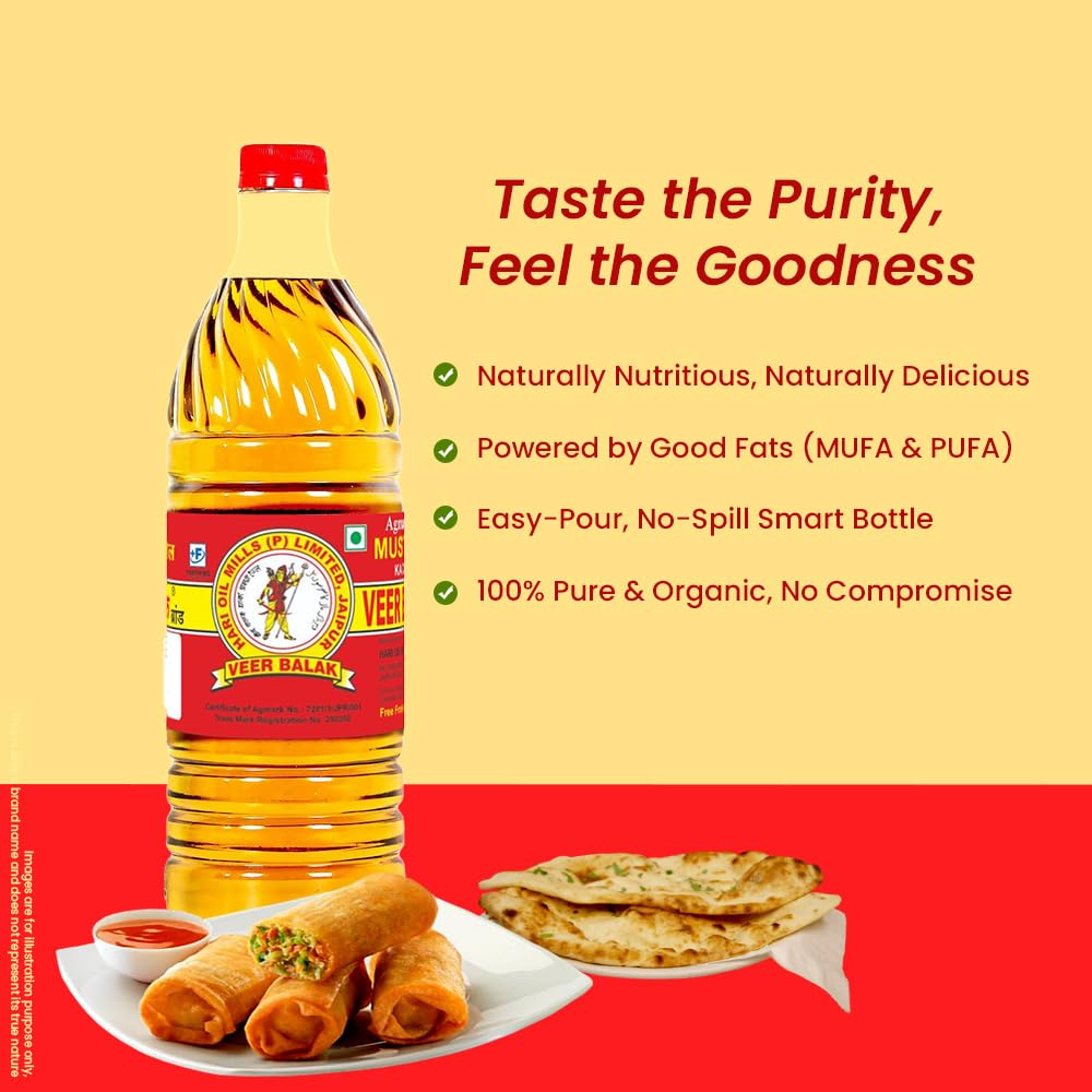 VEER BALAK Premium Kachi Ghani Mustard Oil - 100ML