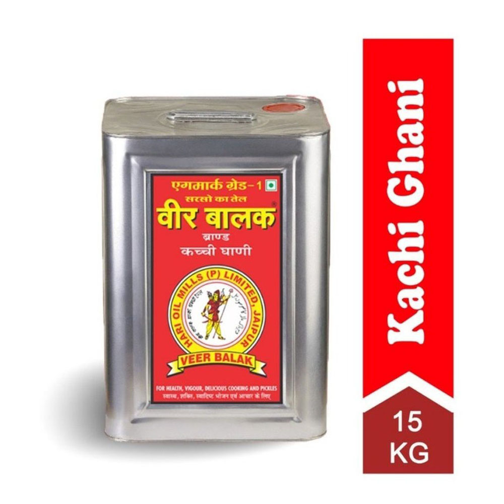 VEER BALAK Premium Kachi Ghani Mustard Oil - 15 KG